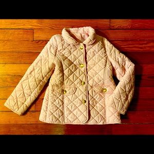 E-land Girls Quilted Barn Jacket, Light Pink sz 6X